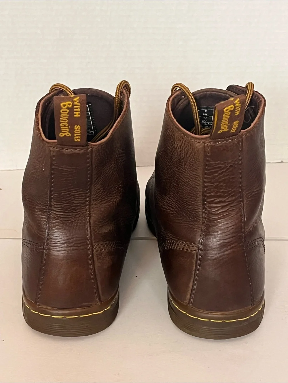 Dr Martens Tobias Brown Leather Lace Up Boots Mens 9/Womens 10 High Top Normcore